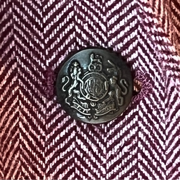 Banana Republic Tweed Blazer Women's Jacket Wine - Purple Wool Blend - Picture 9 of 13